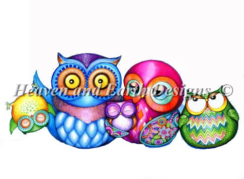A Crazy Wonderful Owl Family NO BK Material Pack - Click Image to Close